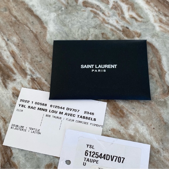 Saint Laurent Lou Medium YSL Camera Bag in Taupe - Picture 12 of 13